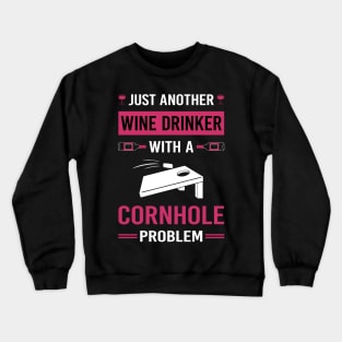 Wine Drinker Cornhole Crewneck Sweatshirt